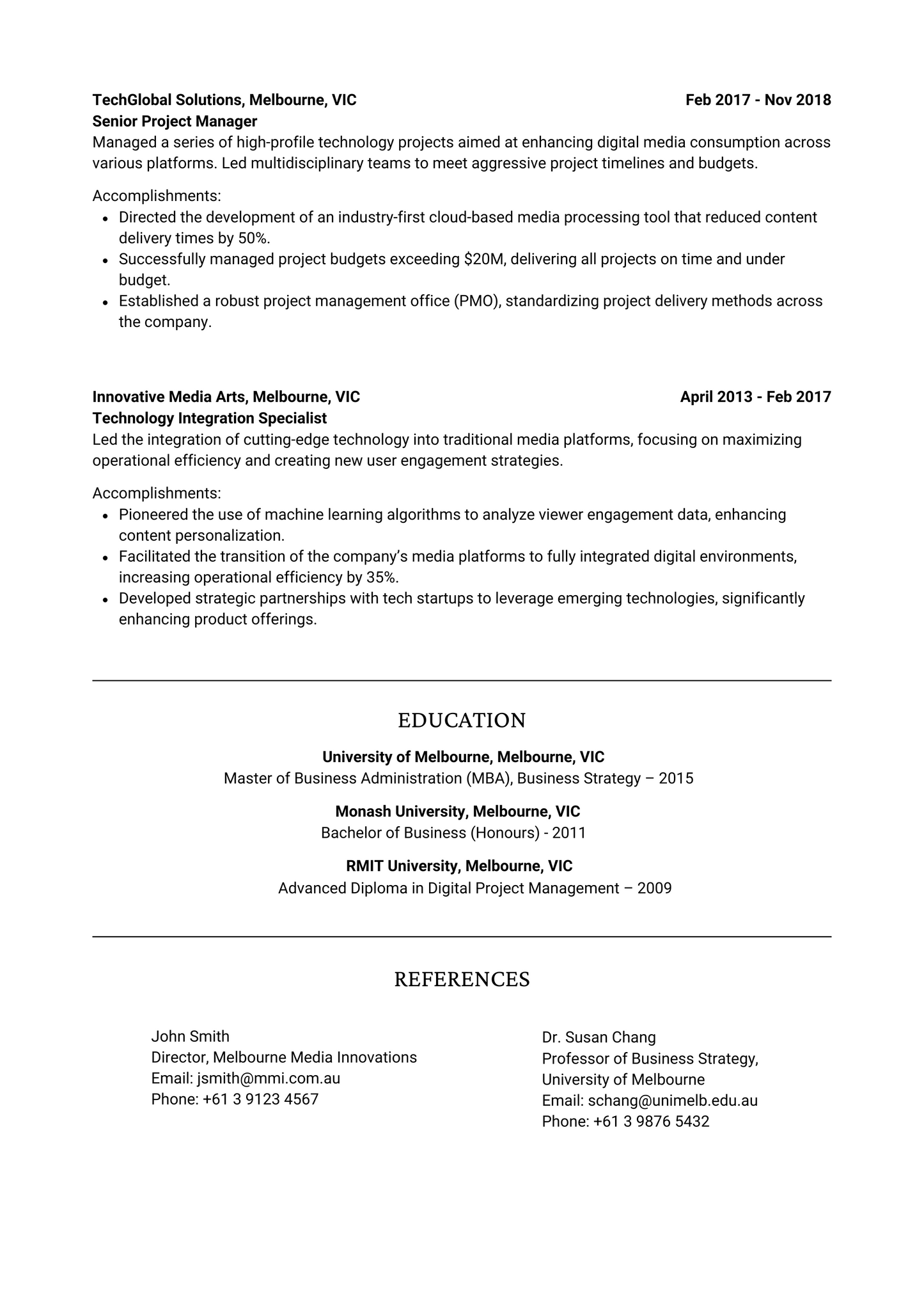 Executive Resume